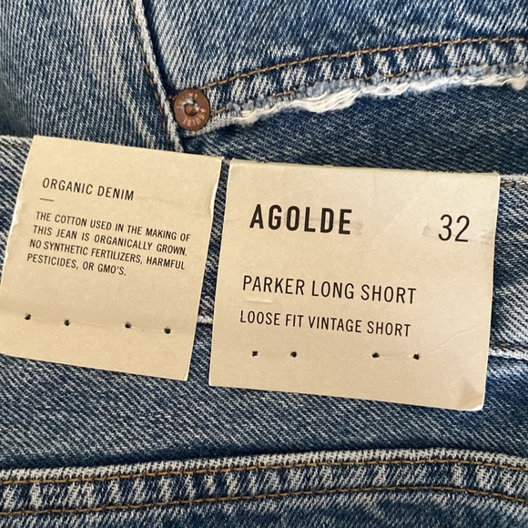 Agolde Parker Long Loose Fit Shorts - Picture 5 of 7